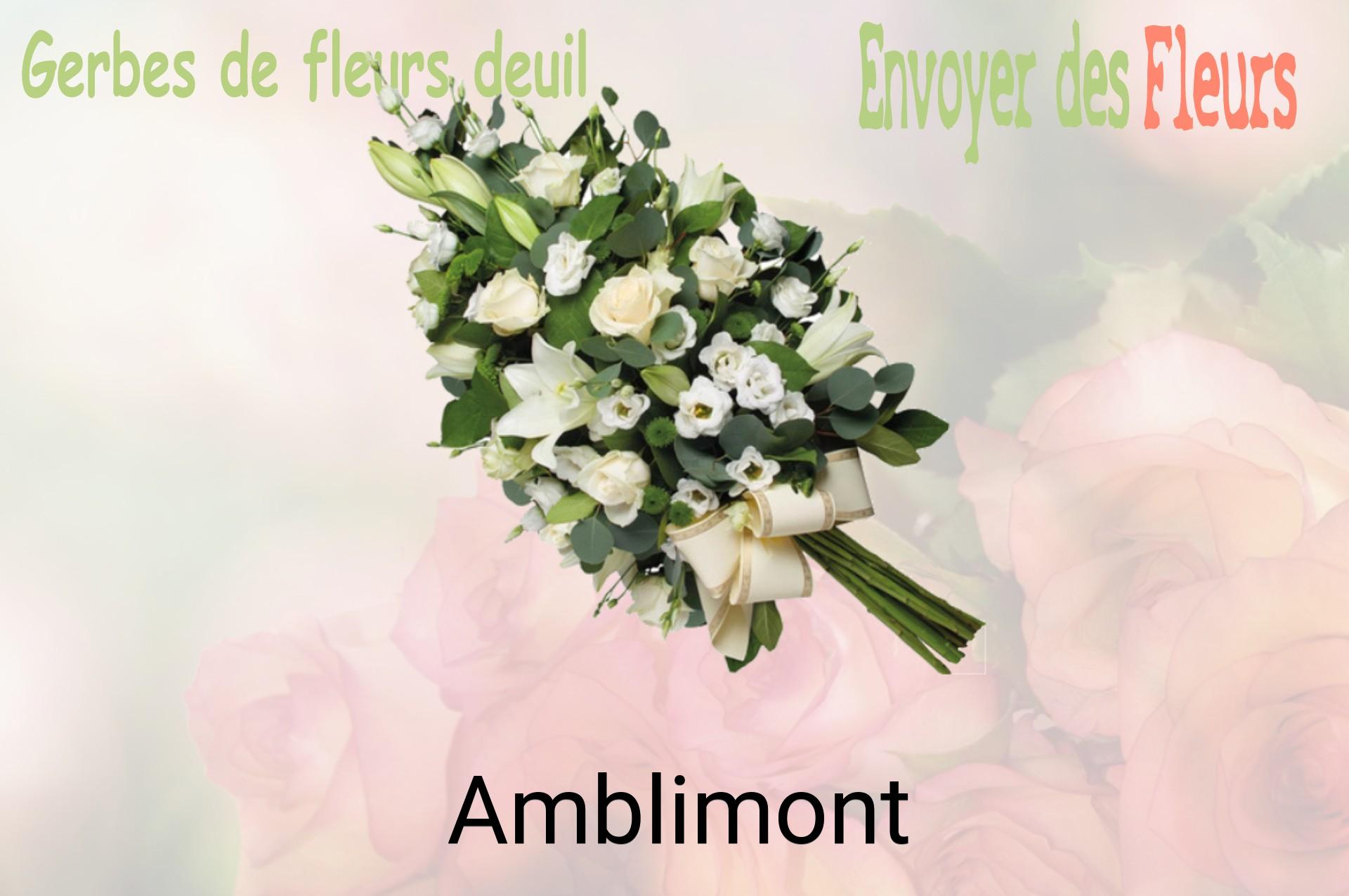 Gerbe de fleurs de deuil livrée à Amblimont